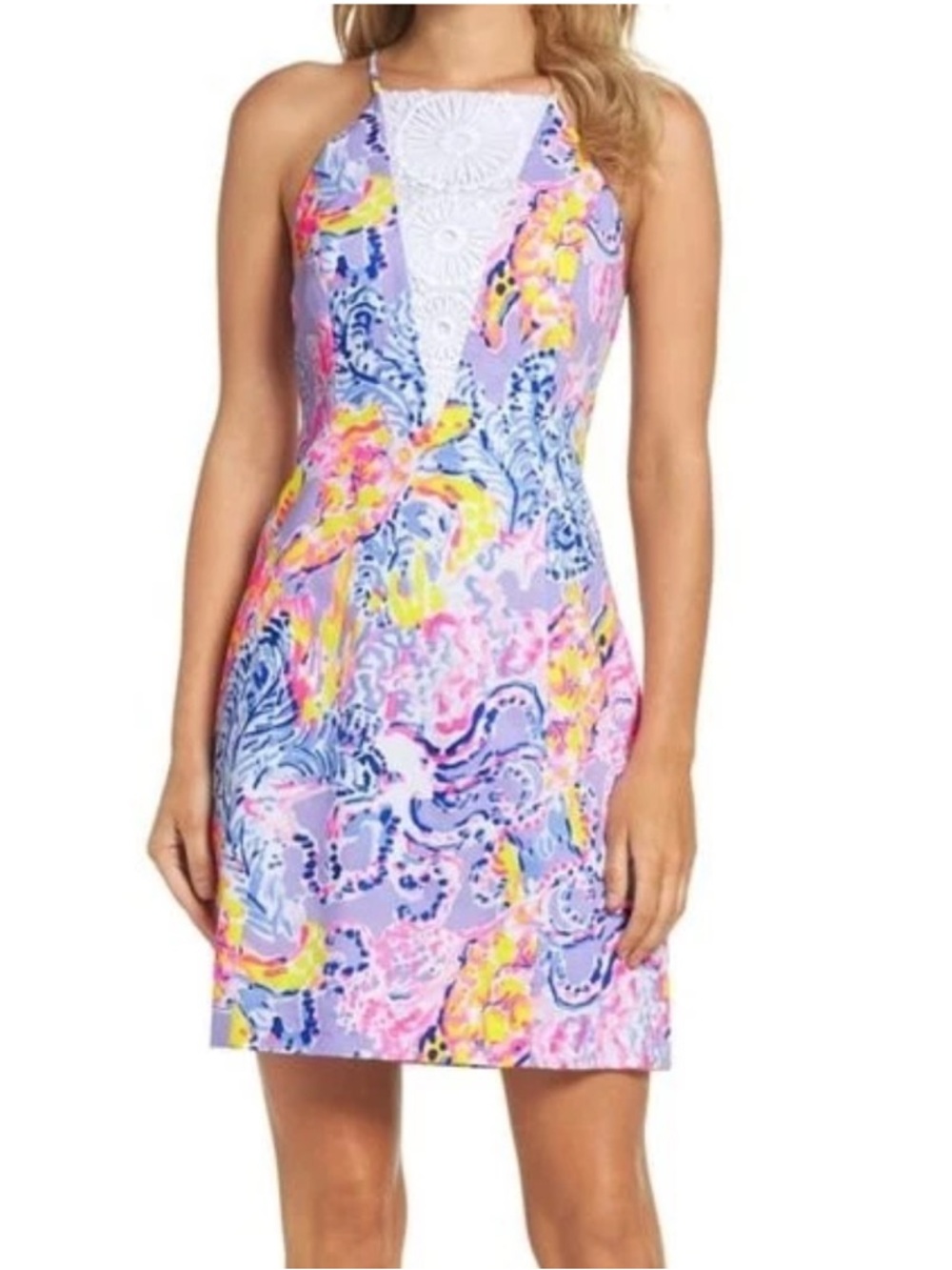 Lilly Pulitzer Pearl Shift Cotton Dress in "Lilac Verbena So Snappy" Print 6